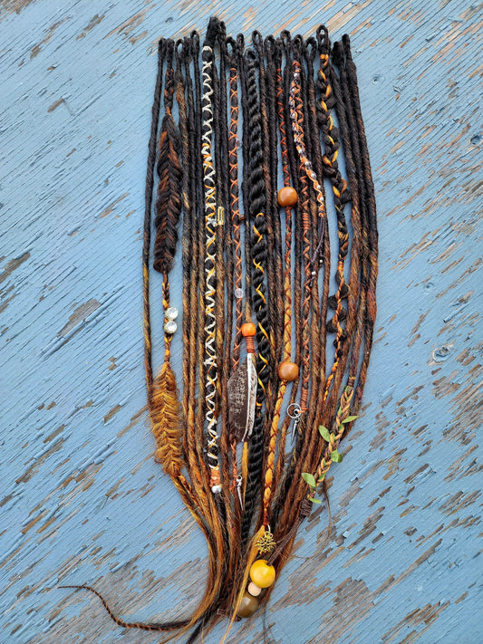 Rastas bohemias con cuerda de otoño 🍁🍂