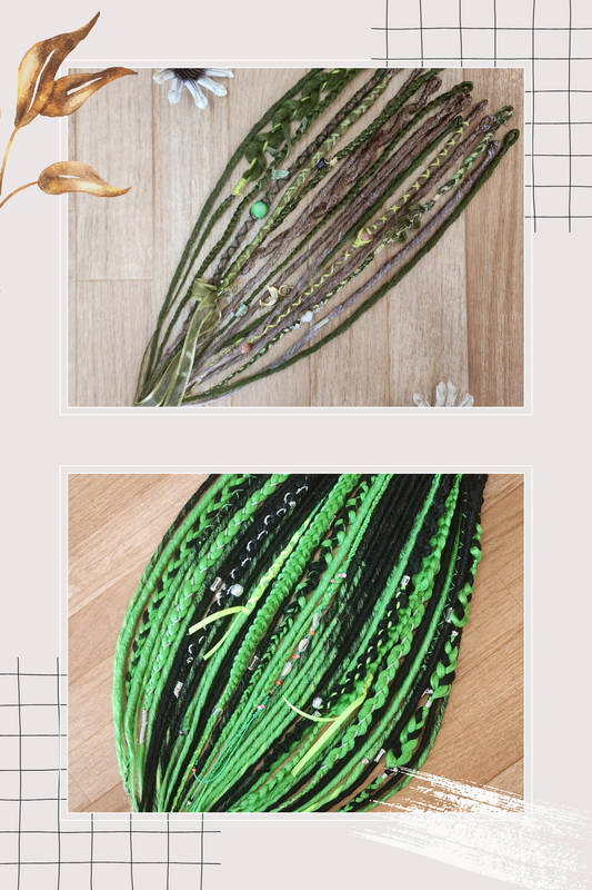 Custom-made two-tone dreadlocks