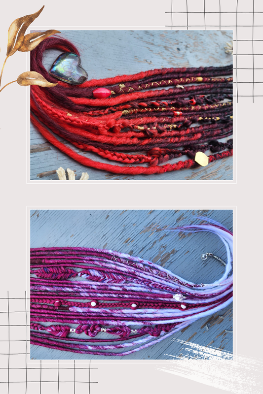 Custom-made layered dreadlocks