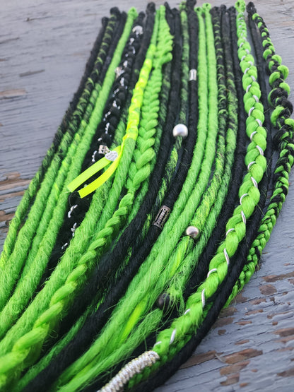 Dreadlocks Nuit Fluorescente 💚🖤