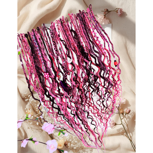 Dreadlocks Cascade Fuchsia Étoilée 🌸💜